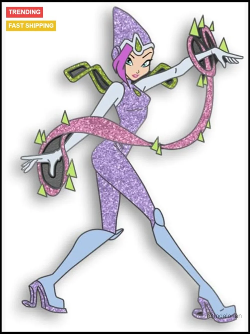 Winx Club Tecna Fairy Pin, Officially Licensed, 2